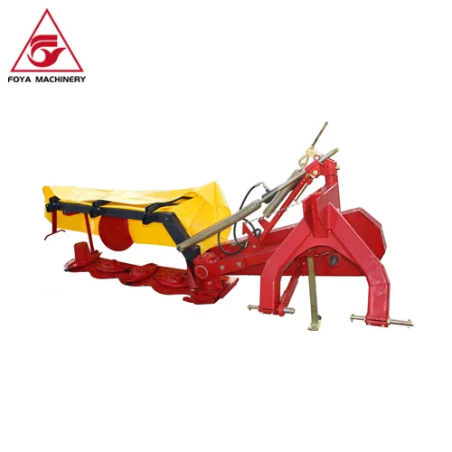 FOYA Tractor Mounted Disc Mower cutting grass on a farm field with multiple rotating discs